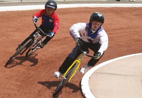Cycle Speedway Riders race anticlockwise over four laps around a flat oval track ranging from 64-92m in length.
