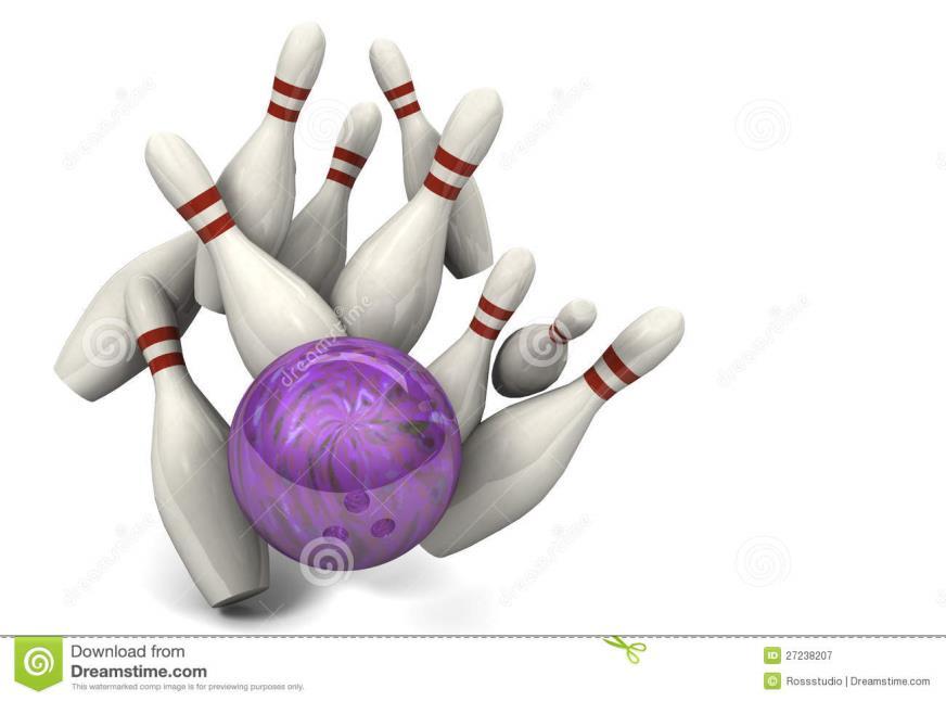 2. Jeanne rolls a 7.0- kg bowling ball down the alley for the league championship.