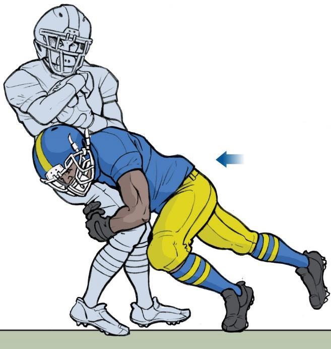 3. Running at 2.0 m/s, Bruce, the 45.0-kg quarterback, collides with Biff, the 90.0-kg tackle, who is traveling at 7.