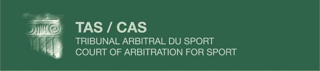 COURT OF ARBITRATION FOR SPORT (CAS) Anti-doping Division XXIII Olympic Winter Games in Pyeongchang CAS ADD 18/03 International Olympic Committee v.