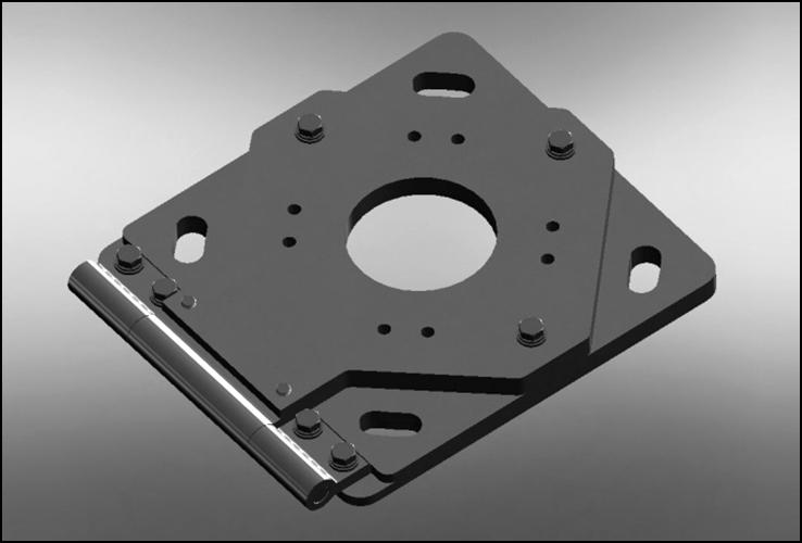Base Plate With Hinge Normally the base plate is fixed, but it can be supplied with hinge.