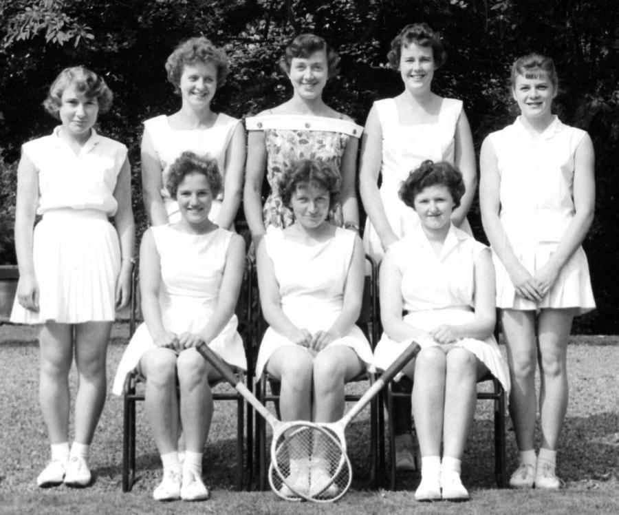 Tennis 2 nd Team Back Row L-R: Margaret Biggs, Pat Griffiths, Miss O.