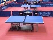 - Tables: 12 Butterfly Centrefold 25 (blue) for competition and 12 for training in the main hall and 8 in the other hall, all approved by ITTF - Net/posts: Butterfly approved by ITTF - Balls:
