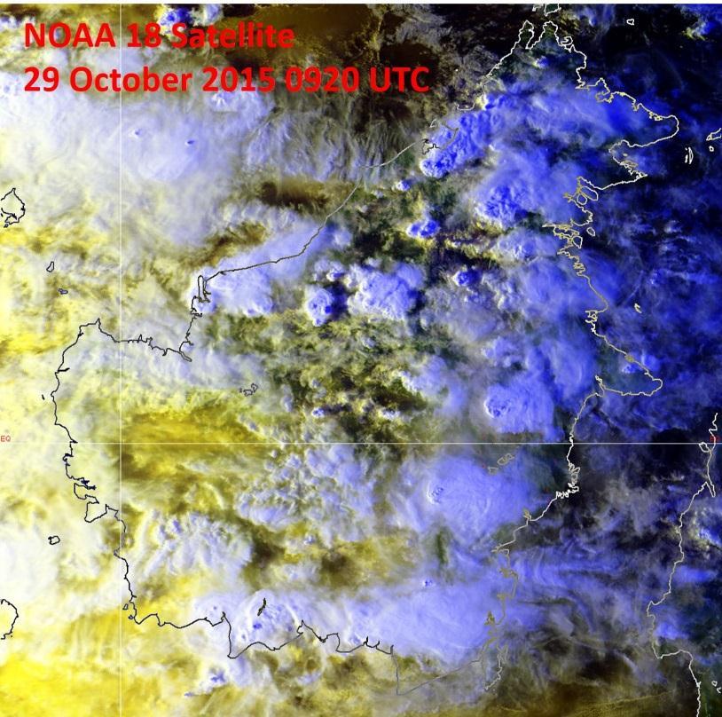 Figure 2E: NOAA 18 satellite image on 29 October shows the return of