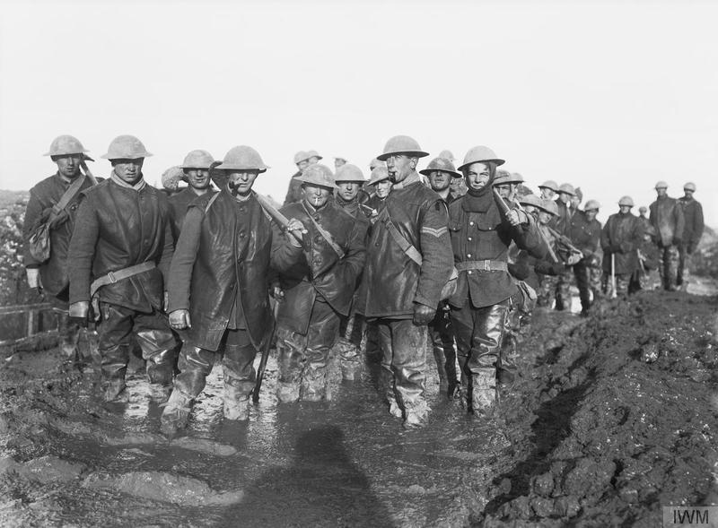 Working Party of British Troops in mud IWM (Q 1616)