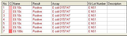 Type in the description or lot number for this series or for assay type, select the desired assay type from the drop down menu. The software will automatically fill all cells in the selected series.