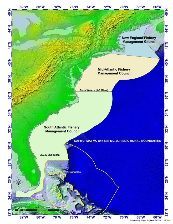 Where is the Project Located? Management of the federal dolphin and wahoo fishery located off the eastern United St