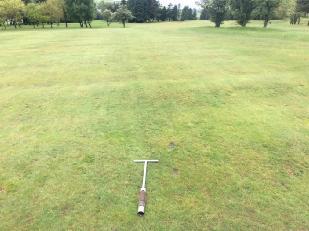 Figure 8: Pipe drainage is essential to bypass these poorer underlying soils and I was pleased to see that the Club have made some real progress with this over recent