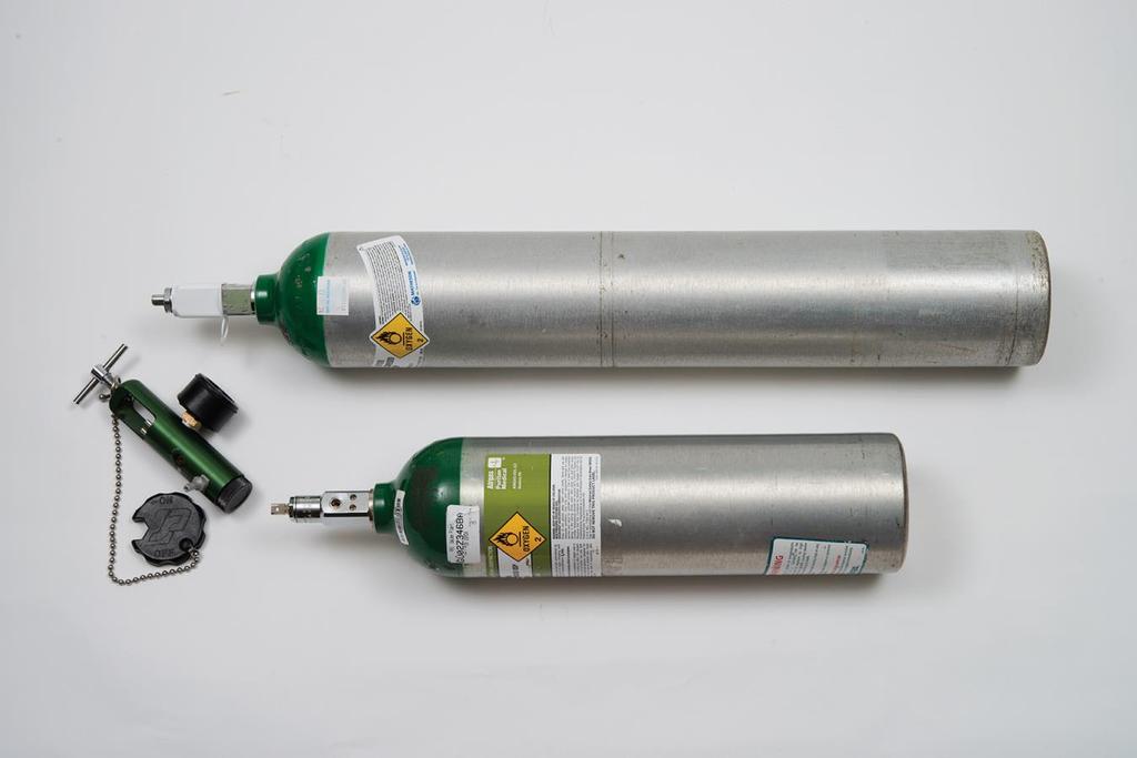 Oxygen Systems For safety, to prevent them from tipping over, oxygen cylinders