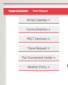 TOURNAMENTS Tournament list found on MYSA website Manager Page Managers Register/Pay/Check-in Each tournament has their own requirements check their website for details Paid Coach
