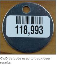 CWD Testing Information: Members harvesting deer within a tribally-designated CWD management area