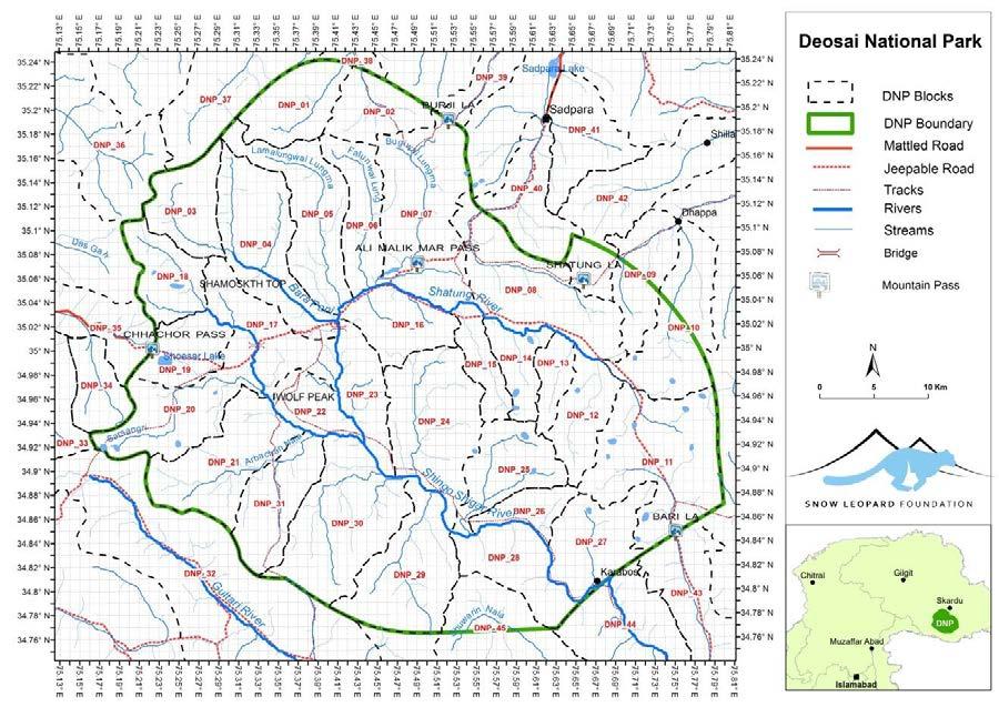 Figure 2.1: DNP map showing watershed blocks, used in double observer surveys. 2.4 CAMERA TRAPPING ReconyxTM (HC500 HyperfireTM and PC900 HyperfireTM; Reconyx, Holmen, Wisconsin, USA) cameras were used for monitoring brown bear population.