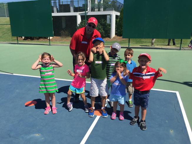 Campers will work on improving their tennis and golf skills during the morning, then break for lunch at the pool.