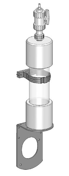 5 m length is installed at the end of the pump. The built-in check valve (2) prevents a back-flow of the air drawn in. 2 1 4.3.