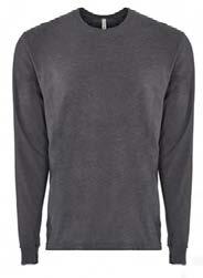 6411 SUEDED L/S CREW Sueded Jersey. 32 singles 145g/4.3oz 60% Combed Ring-Spun Cotton 40% Poly.
