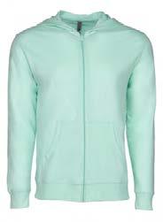 6491 SUEDED ZIP HOODY Sueded Jersey. 32 singles 145g/4.3oz 60% Combed Ring-Spun Cotton 40% Poly.