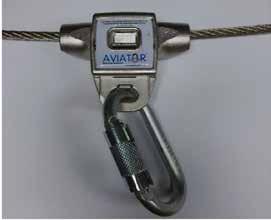 Karabiner refitted Cable clamp closed Turnbuckle closed 4. The Aviator static line traveller is now ready to use.