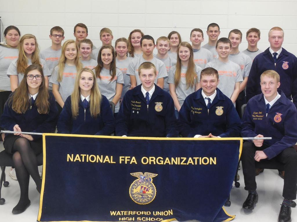Waterford High School FFA News February 2017 The FFA prepares students from all backgrounds for careers in science,