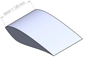 The co-ordinates of the airfoil were imported to SolidWorks to create the 2D geometry of the airfoils which was then imported to ANSYS design modeler for further processing such as incorporating the