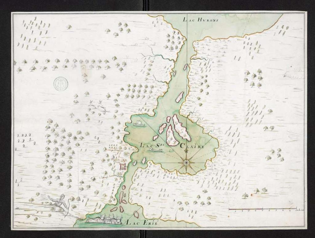 Carte du Lac Sainte-Claire, attributed to Antoine