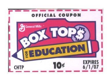 Even one Box Top can get a sticker or temporary tattoo, so send in whatever you have. Please have Box Tops in a baggie or envelope marked with the number of unexpired Box Tops contained within.