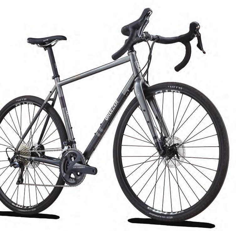 11-speed Shimano HG601 Breezer compact geometry New 650b-compatible Breezer D Fusion seamless double-butted chromoly frame with 142x12mm Breeze-Thru dropouts Breezer full-carbon fork with tapered