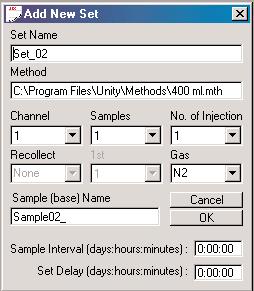 3.3. Setting up your first sequence The first stage to setting up a single analysis or series of analyses is to edit and save an Air Server method with convenient parameters.