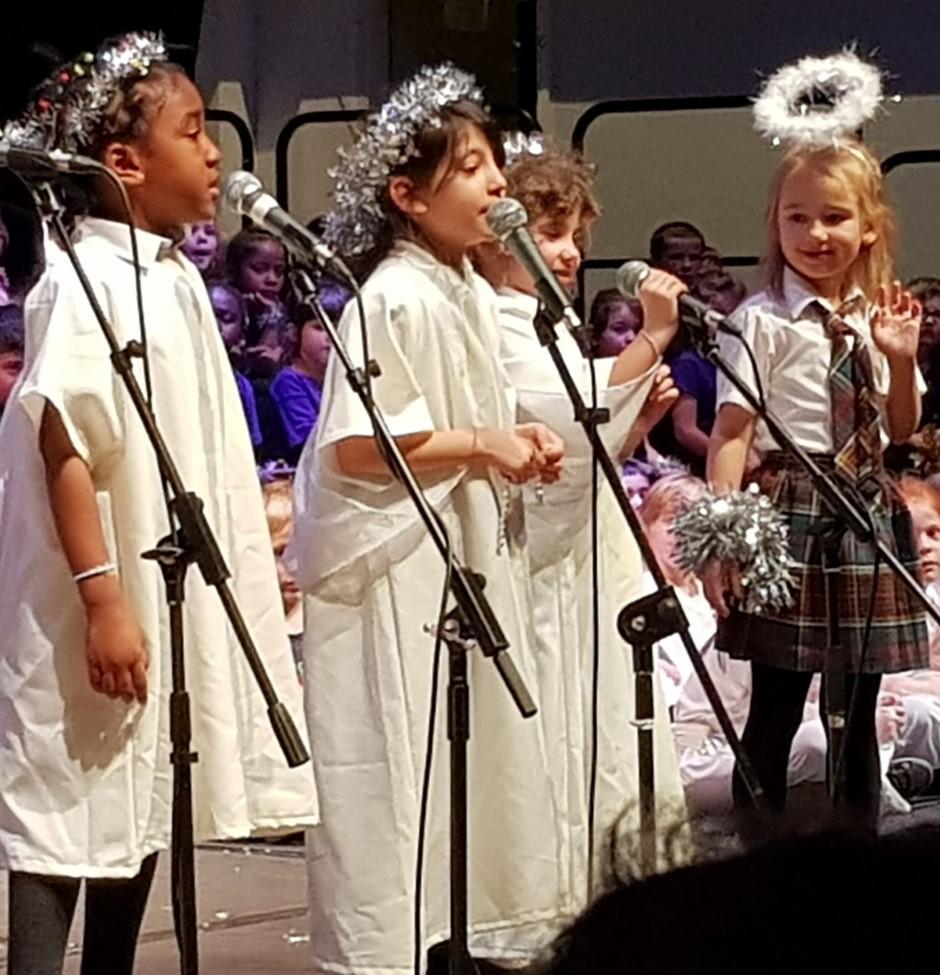 December 2018 All copy written by children On Tuesday 4 th December some year ones and year twos went to the Corn Exchange in Bedford to perform Angel Express.