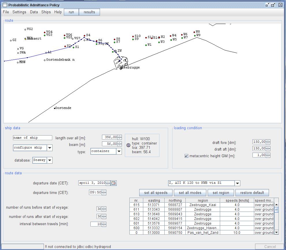 International Workshop on Next Generation Nautical Traffic Models 2013, Delft, The Netherlands Fig. 2. Graphical user interface for ProToel, showing a map with the selected trajectory.