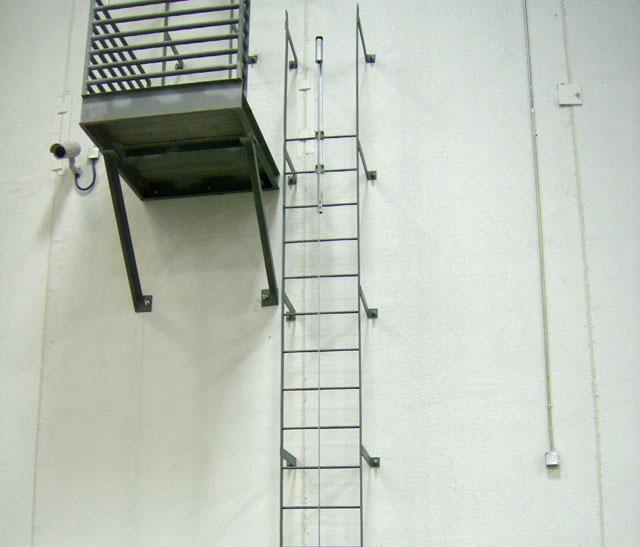 reduce the possibility of falling from a fixed ladder.