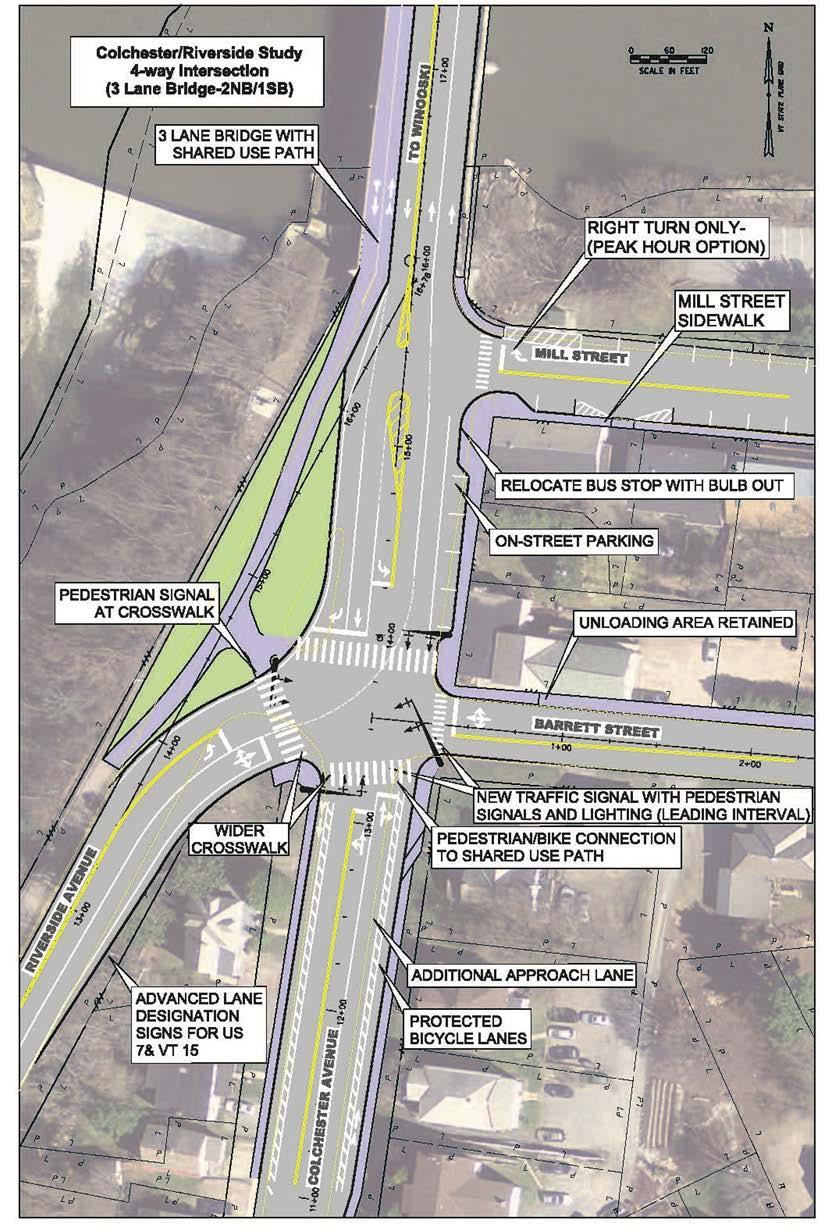 4-Way Intersection Evaluate concerns with Right only out of Mill St. Prohibit lefts from Mill street in peak hours? (7-9a / 4-6p) Improve Mill St.