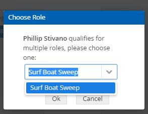 Surf Boat Contest Roles The system may pick up that a selected competitor qualifies for more than 1 role within a contest. ie: General competitor (surf boat rower) or a Surf Boat Sweep.