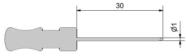 c) The 30mm thickness must be reached on the horizontal centerline of the padding in profile. It may be reduced to not less than 20mm thickness at a width of 25mm either side of the edge in profile.
