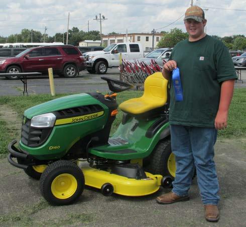 Gerald Flaugher (ECMS) participated in the State Fair 4-H junior lawn mower and tractor driving contests. He earned a blue ribbon in the lawn mower contest and a white ribbon in the tractor contest.