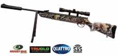 Hatsan 125 Sniper air rifle series Incl. Optima 3-9x32 scope, mount, bipod & adj. sling. Two-stage, adjustable trigger. Two stock colors and choose between a metal spring or Vortex gas piston.