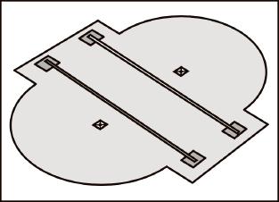 7. Strap Preparation for the Buttresses a. Gently flatten any kinks or bends out of the straps (key 8). b. Lay the strap across the levelled area for the pool as shown in diagram 30.