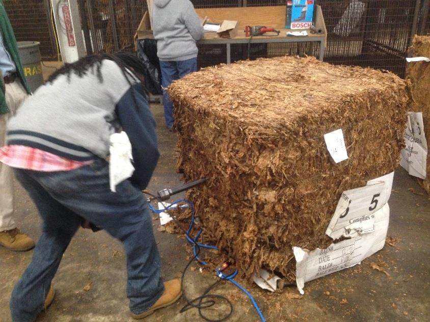 Number samples from each size of bale Small bales - 2 grab