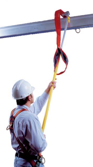 The RCD system enables the user to reach a distance of up to 20 feet to install and remove a personal fall arrest system.