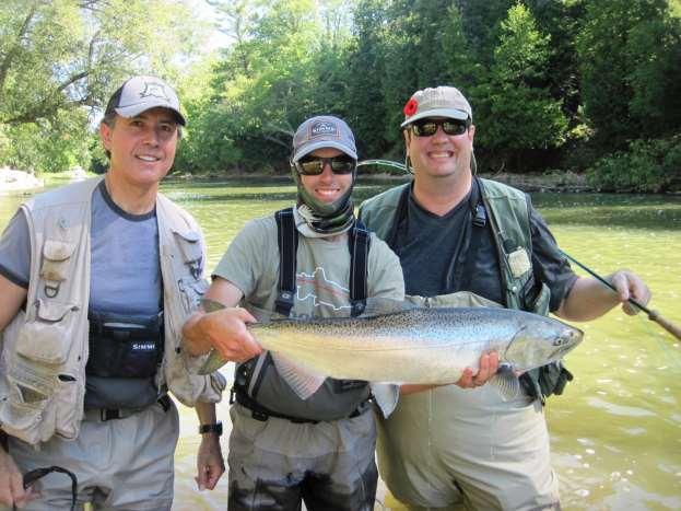 Nottawasaga Chinook salmon staging in south-eastern Georgian Bay in July and August, also support a robust recreational boat fishery out of Collingwood and Wasaga Beach.