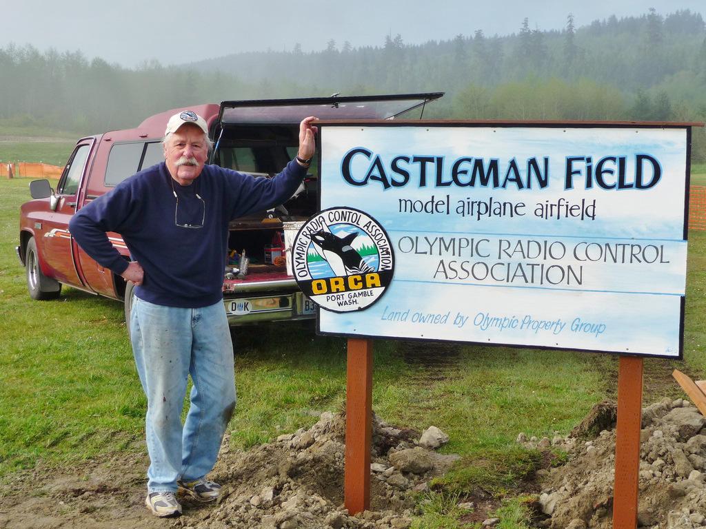 Newsletter of the Olympic Radio Control Association April 202 This Saturday, May 5th There will be Optional Fun-Fly Events Jack Mathiesen With the recently installed field sign that he painted for