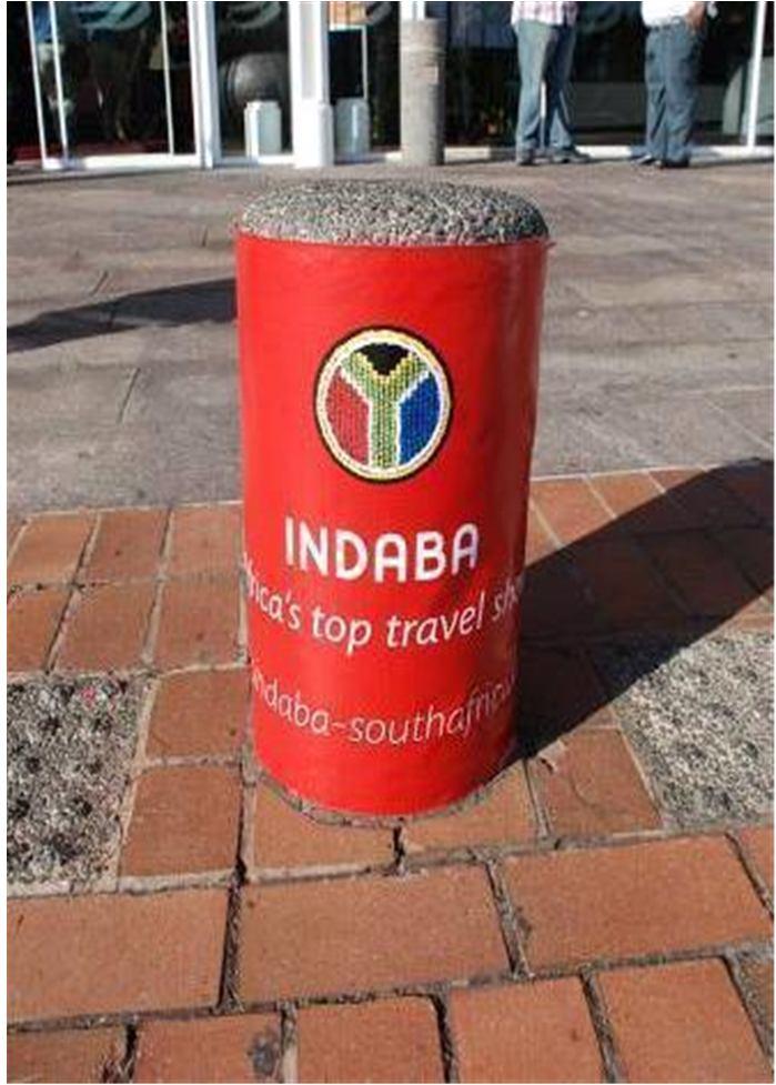 DURBAN ICC MAIN RAMP BOLLARDS Quantity: Material: Rigging: Size: Clients may use a choice of 8, 16, 24 or 37 bollards