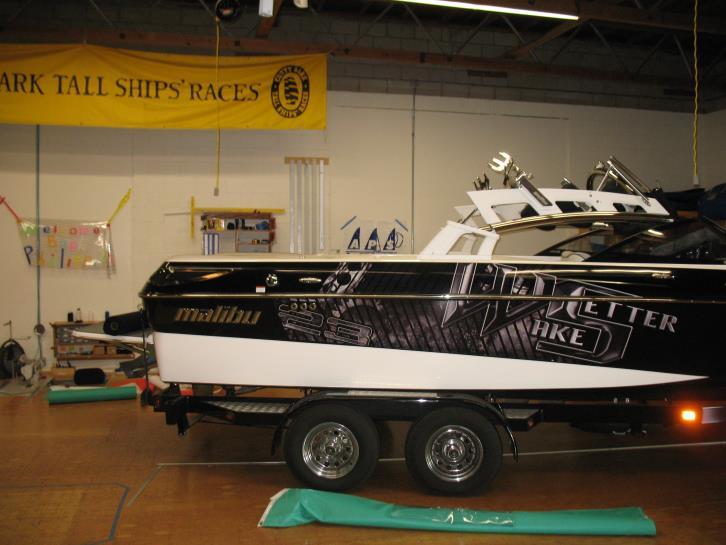 If you have a wake board tower, we can either cover the boat with the tower up and provide cutouts for the tower,