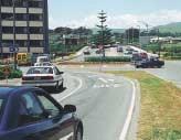Established practice, supported by the recognised Design Guidelines has shown that vehicles travelling through the roundabout should not travel a path greater than 100 metres radius.