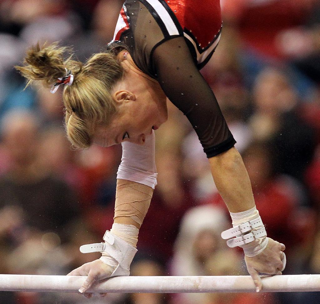 NEBRASKA S ALL-TIME INDIVIDUAL RECORDS Individual School Records Event...Score... Meet/Opponent (Date) All-Around... 39.825... Richelle Simpson, 2003 Vault... 10.00...Erin Davis, 2011... 10.00... 12 other gymnasts Bars.