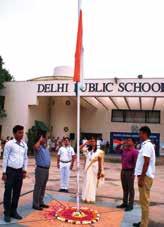 Pandey in the presence of all the students, teachers and other staff followed by the National Anthem.
