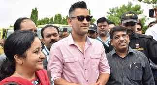 Dhoni, India s finest cricketer and an identity whose fame resonates in every part of the world, visited the school and addressed the