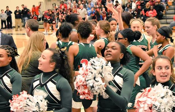 Cheerleading: The LN cheerleaders were loud and proud this week, supporting both the boys and girls basketball teams this week.