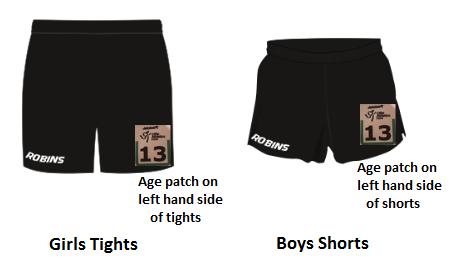 The Jetstar Patch is attached to the top right hand side of the singlet or crop top Shorts and Tights The Age Patch is attached to the left hand side of the uniform, usually on the shorts.