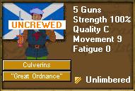 The Basics Uncrewed Artillery Unlimbered Artillery by itself is automatically overrun and becomes Uncrewed.