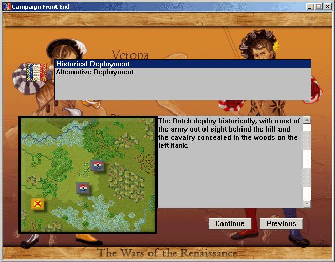 The Decision screen is where you make your choice about how to conduct the campaign. You will be given a list of choices at the top of the screen.